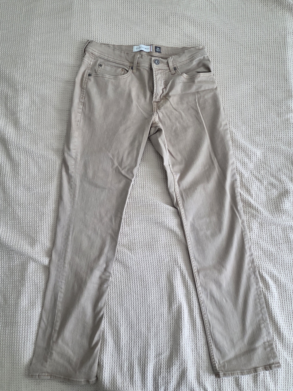 Men’s Straight Leg Jeans in Beige - Classic Neutral Style